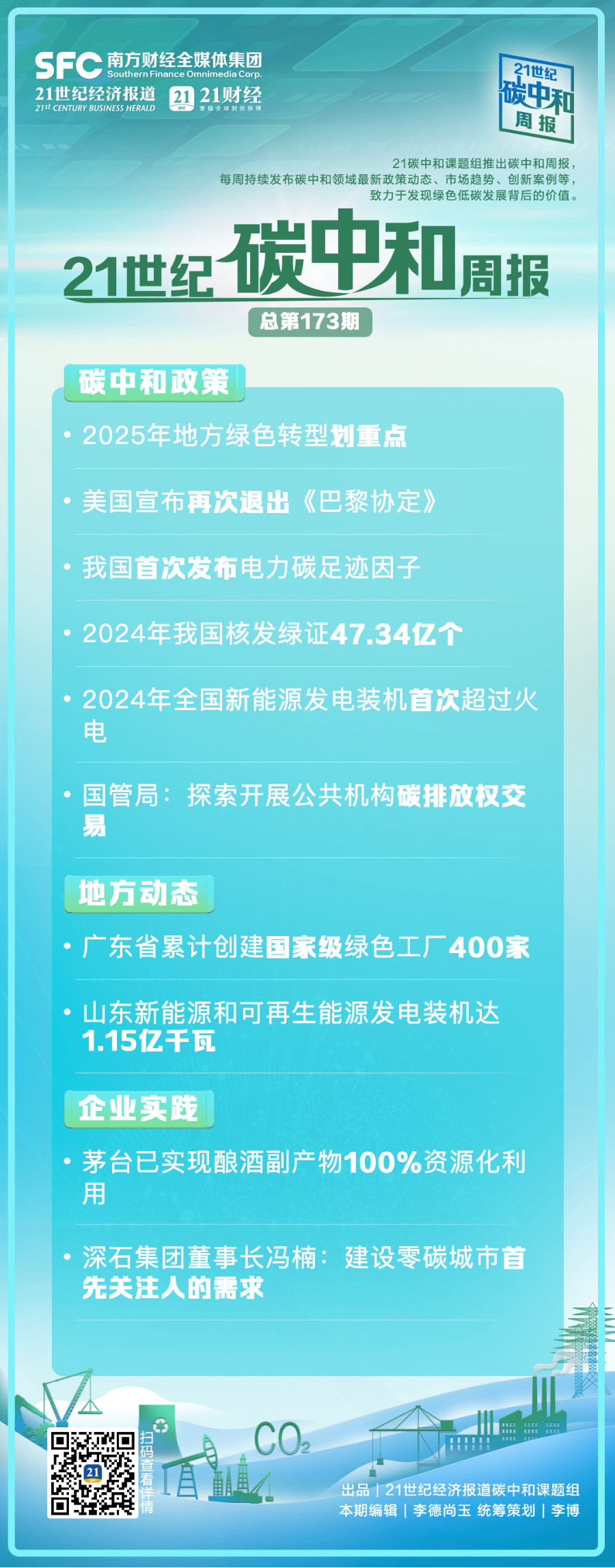 碳中和周报（第173期）丨2025年地方绿色转型划重点；美国宣布再次退出《巴黎协定》；我国首次发布电力碳足迹因子(图1)